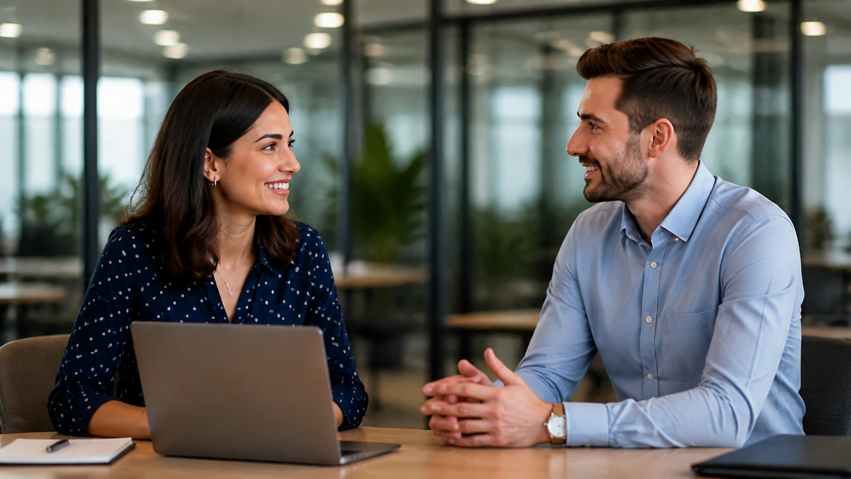 Employer speaking with a candidate